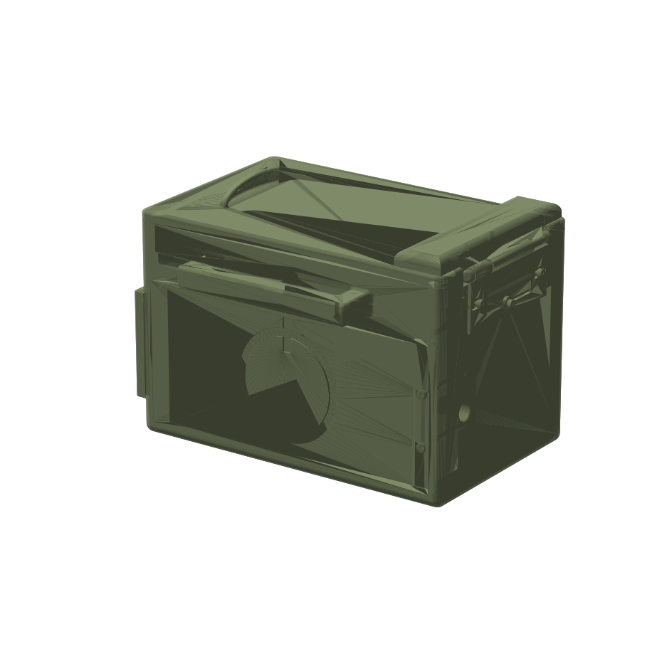 MedBed container, angled view
